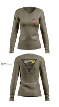 127th ASB WORKHORSE 79378829 Women's Long Sleeve V-neck Shirt - 4