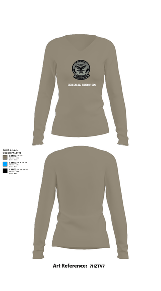 Women's Long Sleeve Vneck Shirt, Iron Eagle Shadow Ops, Army, Teamtime, Team time, sublimation, custom sports apparel, team uniforms, spirit wear, spiritwear, sports uniforms, custom shirts, team store, custom team store, fundraiser sports, apparel fundraiser