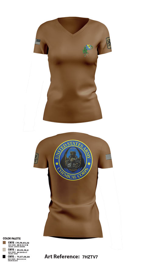 Womens Short Sleeve Vneck Shirt, 411TH411TH CBRN COMPANY, Army, Teamtime, Team time, sublimation, custom sports apparel, team uniforms, spirit wear, spiritwear, sports uniforms, custom shirts, team store, custom team store, fundraiser sports, apparel fundraiser