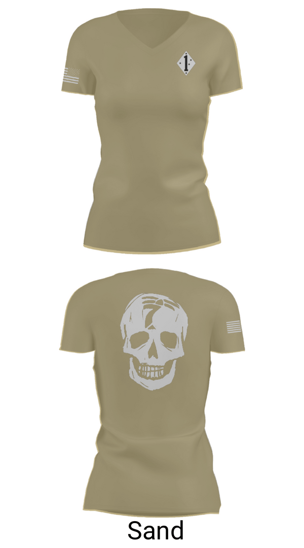 Womens Short Sleeve Vneck Shirt, 3/7 Kilo 3rd, Marines, Teamtime, Team time, sublimation, custom sports apparel, team uniforms, spirit wear, spiritwear, sports uniforms, custom shirts, team store, custom team store, fundraiser sports, apparel fundraiser