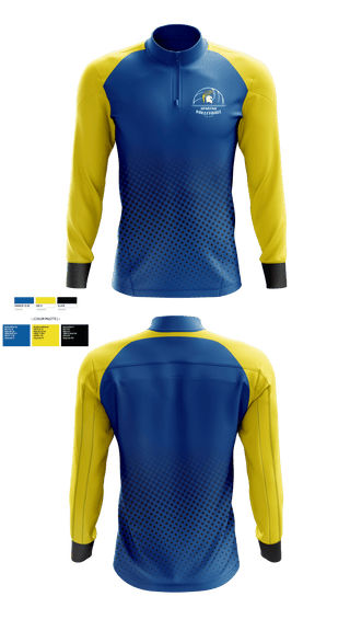 Quarter Zip Jacket, Spartans, Women's Volleyball, Teamtime, Team time, sublimation, custom sports apparel, team uniforms, spirit wear, spiritwear, sports uniforms, custom shirts, team store, custom team store, fundraiser sports, apparel fundraiser