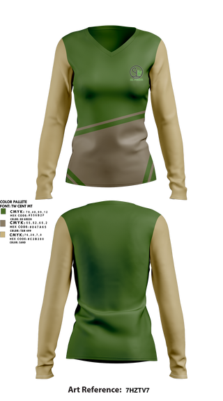 Womens Long Sleeve Vneck Shirt, The SL Microgram, , Teamtime, Team time, sublimation, custom sports apparel, team uniforms, spirit wear, spiritwear, sports uniforms, custom shirts, team store, custom team store, fundraiser sports, apparel fundraiser