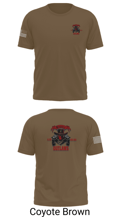 1st Cav 3rd BEB ACO “Outlaw” 26050873 Old School Cotton Feel Shirt - 10