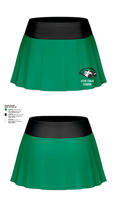 Live Oak Classical School Cheer 77576853 Skort - 1