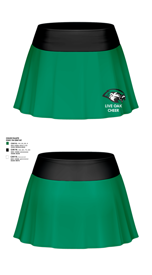 Skort, Live Oak Classical School Cheer, Cheer, Teamtime, Team time, sublimation, custom sports apparel, team uniforms, spirit wear, spiritwear, sports uniforms, custom shirts, team store, custom team store, fundraiser sports, apparel fundraiser
