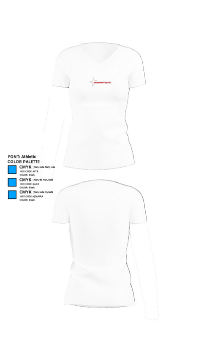 Crashout elite 30417078 Women's Short Sleeve V-neck Shirt - 18