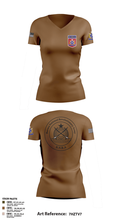 B.N.R.A 22892000 Women's Short Sleeve V-neck Shirt - 2