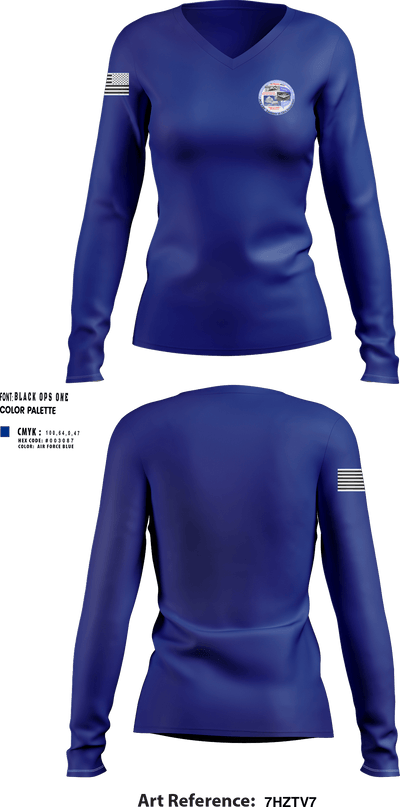 POLARS 40984868 Women's Long Sleeve V-neck Shirt - 102