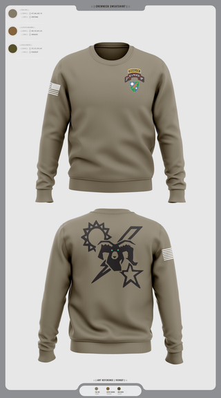 Crew Neck Sweatshirt, 75th Ranger regiment, Army, Teamtime, Team time, sublimation, custom sports apparel, team uniforms, spirit wear, spiritwear, sports uniforms, custom shirts, team store, custom team store, fundraiser sports, apparel fundraiser