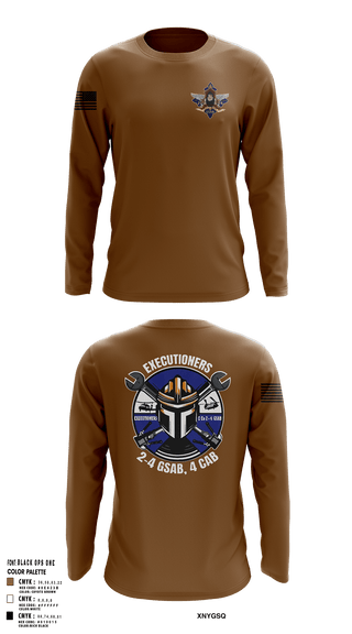 Long Sleeve Performance Shirt, E 2-4 GSAB, Army, Teamtime, Team time, sublimation, custom sports apparel, team uniforms, spirit wear, spiritwear, sports uniforms, custom shirts, team store, custom team store, fundraiser sports, apparel fundraiser