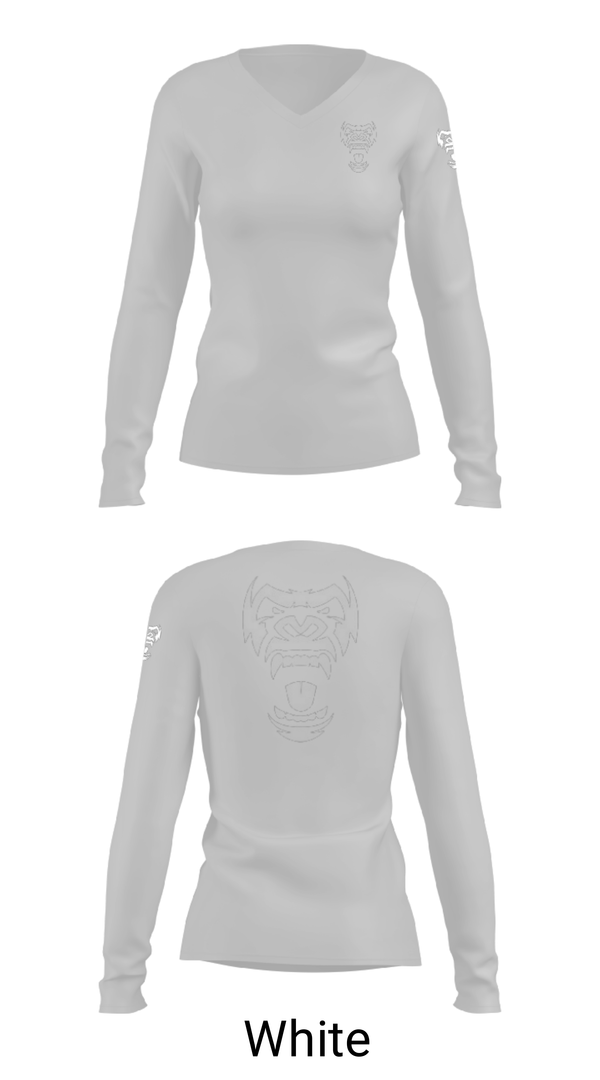 Women's Long Sleeve Vneck Shirt, Neighborhood Bullies, Football, Teamtime, Team time, sublimation, custom sports apparel, team uniforms, spirit wear, spiritwear, sports uniforms, custom shirts, team store, custom team store, fundraiser sports, apparel fundraiser