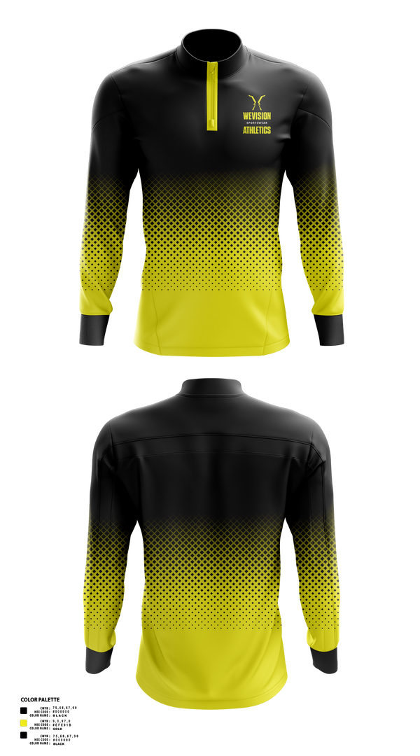 Quarter Zip Jacket, Wevision Athletics, Men's Basketball, Teamtime, Team time, sublimation, custom sports apparel, team uniforms, spirit wear, spiritwear, sports uniforms, custom shirts, team store, custom team store, fundraiser sports, apparel fundraiser