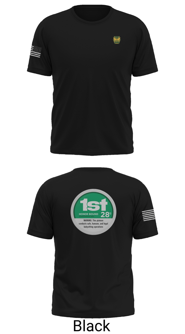 Old School Cotton Feel Shirt, 28th MP Company, National Guard, Teamtime, Team time, sublimation, custom sports apparel, team uniforms, spirit wear, spiritwear, sports uniforms, custom shirts, team store, custom team store, fundraiser sports, apparel fundraiser