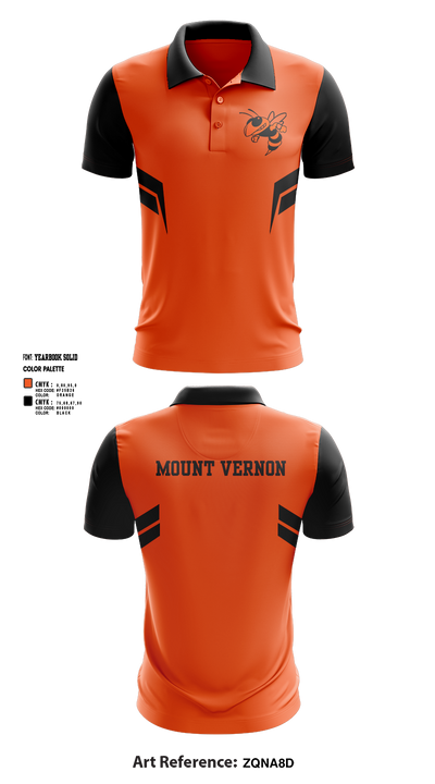 Mount Vernon High School Bowling 18240799 Short Sleeve Performance Polo - 2