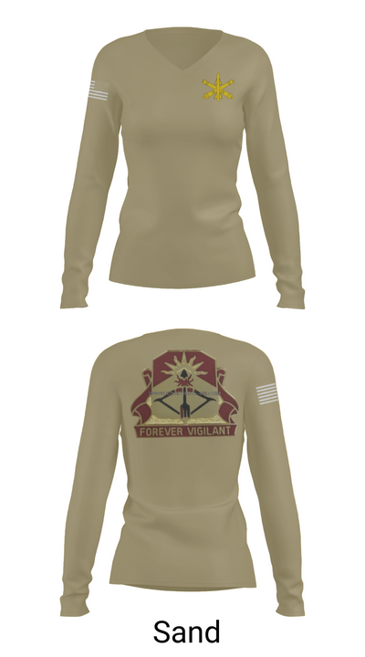BTRY-B 1/188th 96332158 Women's Long Sleeve V-neck Shirt - 92