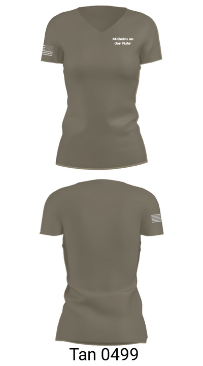 Mülheim an der Ruhr 46317885 Women's Short Sleeve V-neck Shirt - 68