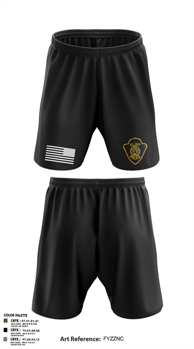 City of Flint Police 13953142 Athletic Shorts With Pockets - 2
