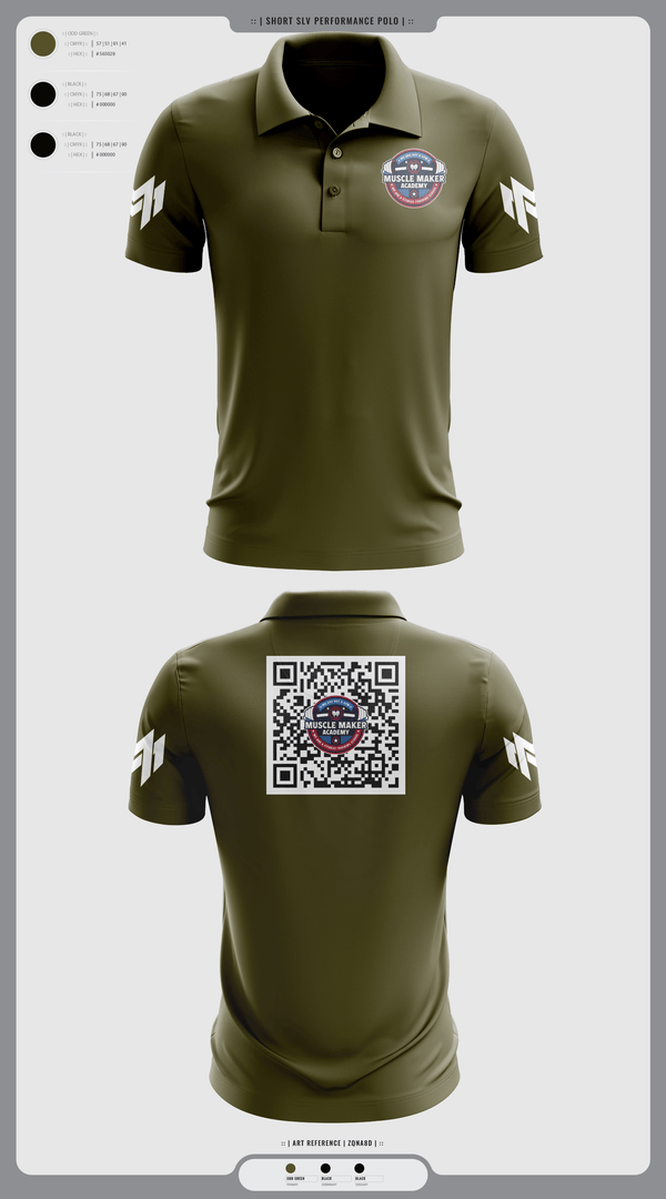 Short Sleeve Performance Polo, Muscle Maker Academy, Space Force, Teamtime, Team time, sublimation, custom sports apparel, team uniforms, spirit wear, spiritwear, sports uniforms, custom shirts, team store, custom team store, fundraiser sports, apparel fundraiser