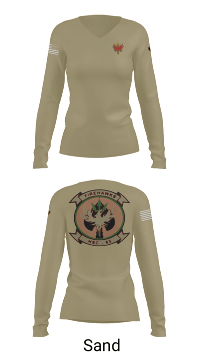 HSC-85 15010069 Women's Long Sleeve V-neck Shirt - 92