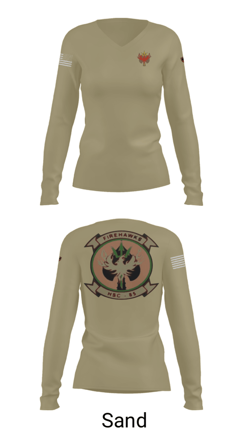 Womens Long Sleeve Vneck Shirt, HSC-85, Navy, Teamtime, Team time, sublimation, custom sports apparel, team uniforms, spirit wear, spiritwear, sports uniforms, custom shirts, team store, custom team store, fundraiser sports, apparel fundraiser