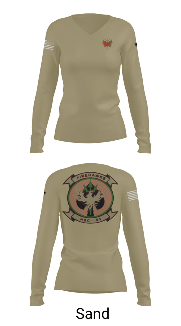 Womens Long Sleeve Vneck Shirt, HSC-85, Navy, Teamtime, Team time, sublimation, custom sports apparel, team uniforms, spirit wear, spiritwear, sports uniforms, custom shirts, team store, custom team store, fundraiser sports, apparel fundraiser