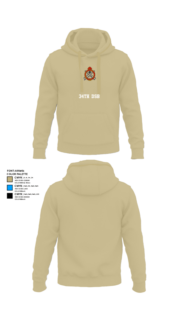 Hoodie, 34th DSB, Army, Teamtime, Team time, sublimation, custom sports apparel, team uniforms, spirit wear, spiritwear, sports uniforms, custom shirts, team store, custom team store, fundraiser sports, apparel fundraiser