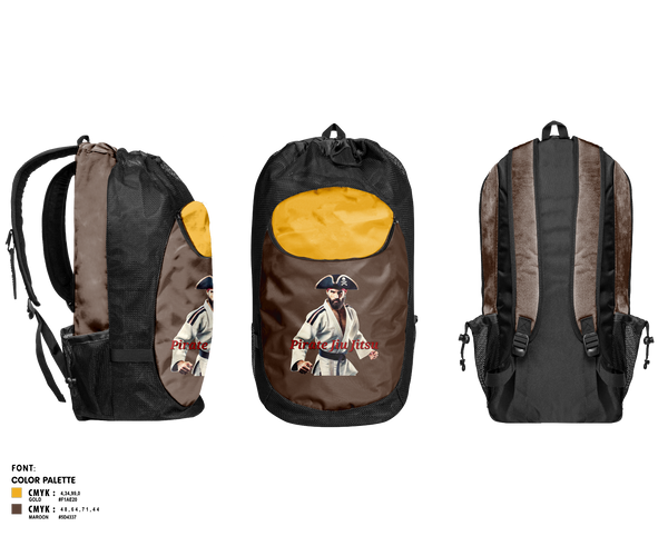 Gear Bag, Pirate Jiu Jitsu, Wrestling, Teamtime, Team time, sublimation, custom sports apparel, team uniforms, spirit wear, spiritwear, sports uniforms, custom shirts, team store, custom team store, fundraiser sports, apparel fundraiser
