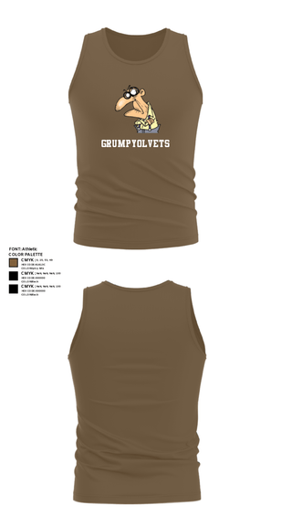 Tank Top, GrumpyOLVets, Army, Teamtime, Team time, sublimation, custom sports apparel, team uniforms, spirit wear, spiritwear, sports uniforms, custom shirts, team store, custom team store, fundraiser sports, apparel fundraiser