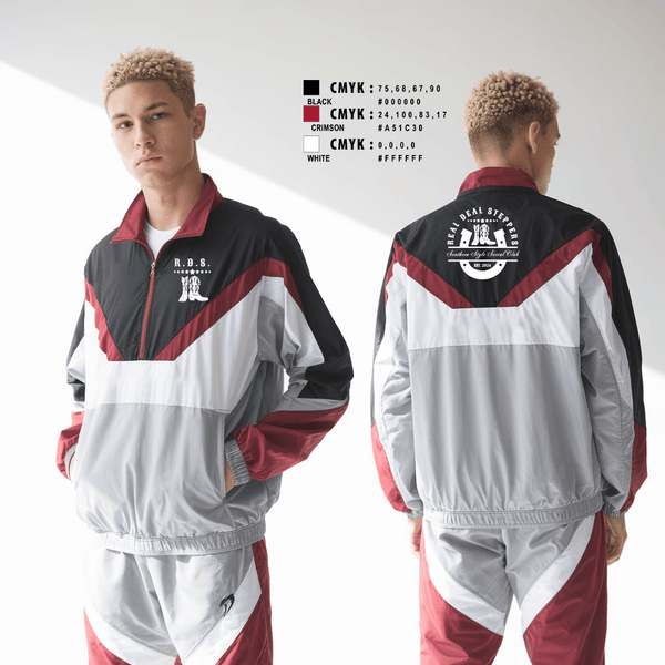 Windbreaker, Real Deal Steppers, Spirit Store, Teamtime, Team time, sublimation, custom sports apparel, team uniforms, spirit wear, spiritwear, sports uniforms, custom shirts, team store, custom team store, fundraiser sports, apparel fundraiser