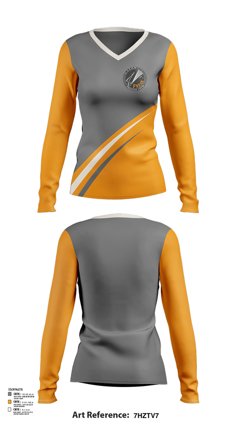 Womens Long Sleeve Vneck Shirt 1, Clean Freaks, , Teamtime, Team time, sublimation, custom sports apparel, team uniforms, spirit wear, spiritwear, sports uniforms, custom shirts, team store, custom team store, fundraiser sports, apparel fundraiser