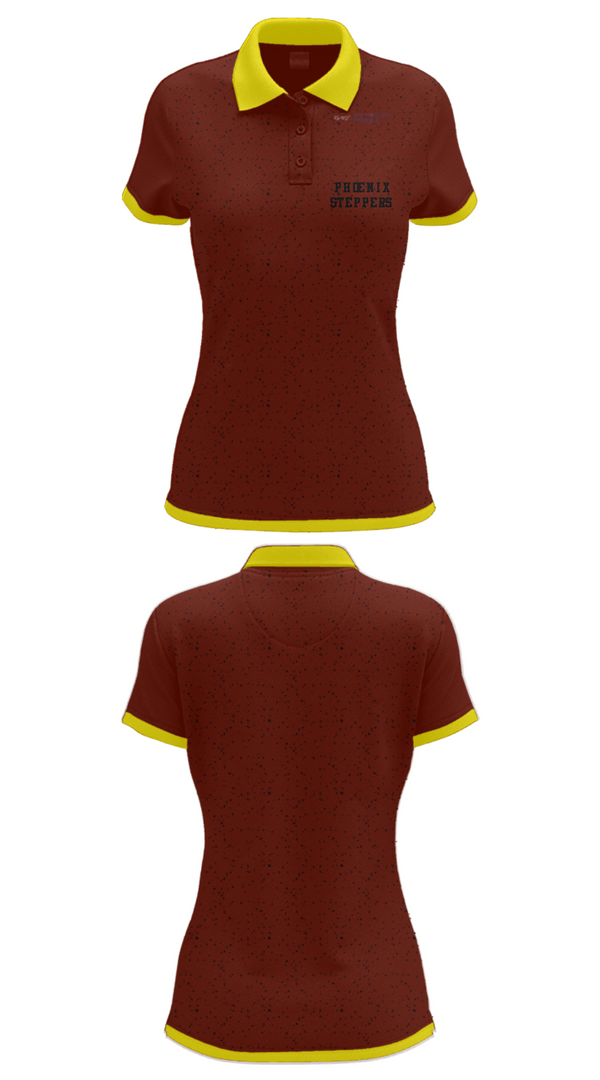 Women's Short Sleeve Performance Polo, Phoenix Steppers, Cheer, Teamtime, Team time, sublimation, custom sports apparel, team uniforms, spirit wear, spiritwear, sports uniforms, custom shirts, team store, custom team store, fundraiser sports, apparel fundraiser