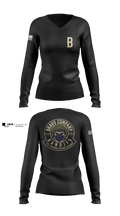 Bravo Company, 1-325 AIR, 2BCT, 82ND ABN DIV Women's Long Sleeve V-neck Shirt - 1