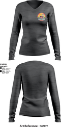 Mowbros 38789795 Women's Long Sleeve V-neck Shirt - 3