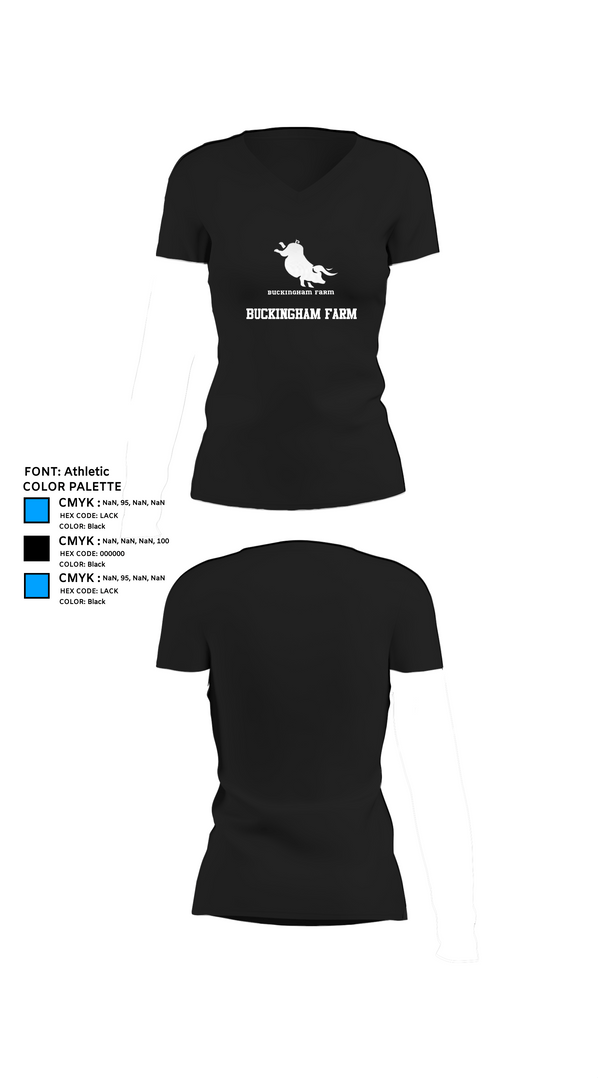 Womens Short Sleeve Vneck Shirt, Buckingham Farm, , Teamtime, Team time, sublimation, custom sports apparel, team uniforms, spirit wear, spiritwear, sports uniforms, custom shirts, team store, custom team store, fundraiser sports, apparel fundraiser