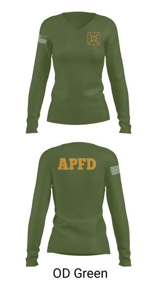 Womens Long Sleeve Vneck Shirt, APSLFD, Fire Department, Teamtime, Team time, sublimation, custom sports apparel, team uniforms, spirit wear, spiritwear, sports uniforms, custom shirts, team store, custom team store, fundraiser sports, apparel fundraiser