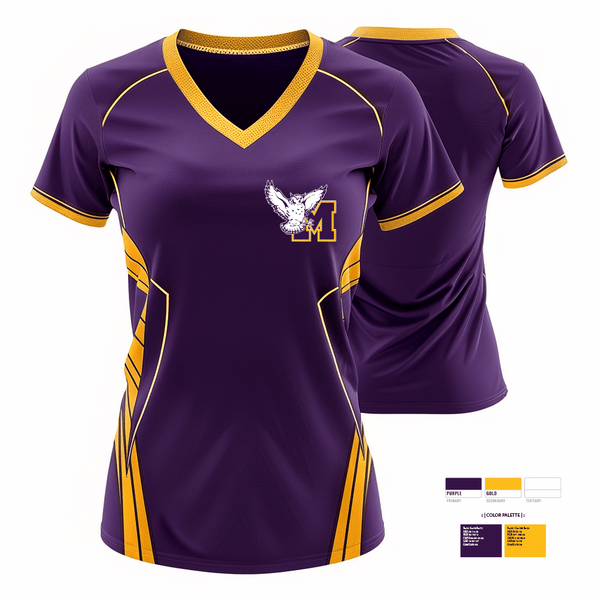 Womens Short Sleeve Vneck Shirt, Monticello High School Cross Country, Cross Country, Teamtime, Team time, sublimation, custom sports apparel, team uniforms, spirit wear, spiritwear, sports uniforms, custom shirts, team store, custom team store, fundraiser sports, apparel fundraiser