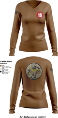 NCB 18 51477783 Women's Long Sleeve V-neck Shirt - 2