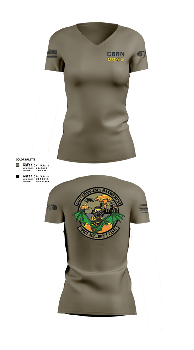 106 Emergency Management 35910361 Women's Short Sleeve V-neck Shirt - 120
