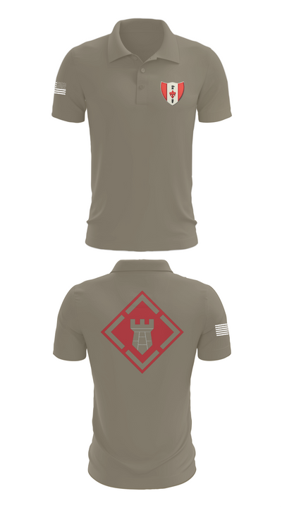 46th Engineer Battalion 60900947 Short Sleeve Performance Polo - 67