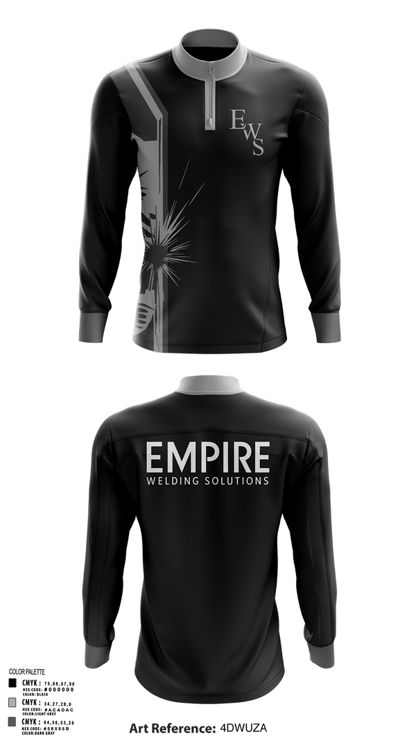Quarter Zip Jacket, Empire Welding Solutions, , Teamtime, Team time, sublimation, custom sports apparel, team uniforms, spirit wear, spiritwear, sports uniforms, custom shirts, team store, custom team store, fundraiser sports, apparel fundraiser