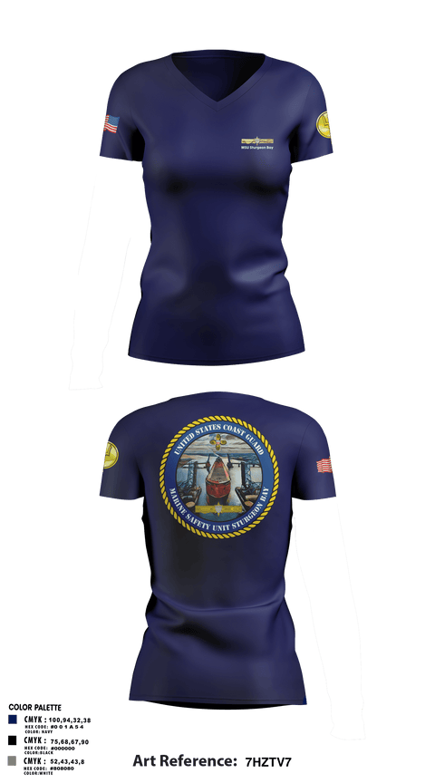 Womens Short Sleeve Vneck Shirt, MSU Sturgeon Bay, Coast Guard, Teamtime, Team time, sublimation, custom sports apparel, team uniforms, spirit wear, spiritwear, sports uniforms, custom shirts, team store, custom team store, fundraiser sports, apparel fundraiser