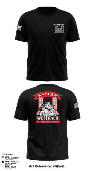 Old School Cotton Feel Shirt, 95TH EN, Army, Teamtime, Team time, sublimation, custom sports apparel, team uniforms, spirit wear, spiritwear, sports uniforms, custom shirts, team store, custom team store, fundraiser sports, apparel fundraiser
