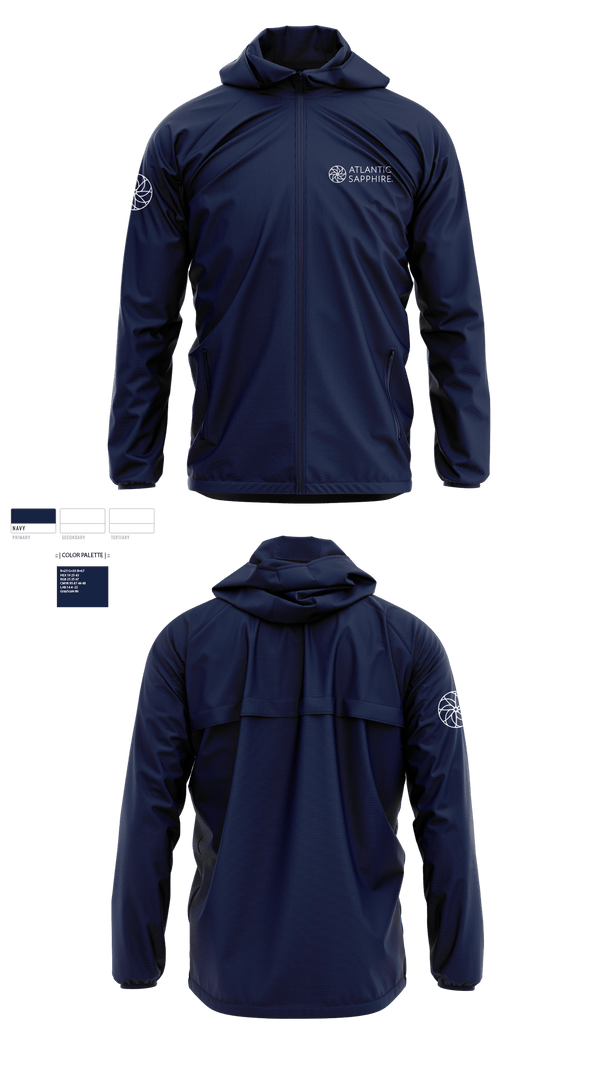Windbreaker, atlantic sapphire, , Teamtime, Team time, sublimation, custom sports apparel, team uniforms, spirit wear, spiritwear, sports uniforms, custom shirts, team store, custom team store, fundraiser sports, apparel fundraiser