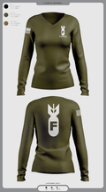 F Central 16888463 Women's Long Sleeve V-neck Shirt - 2