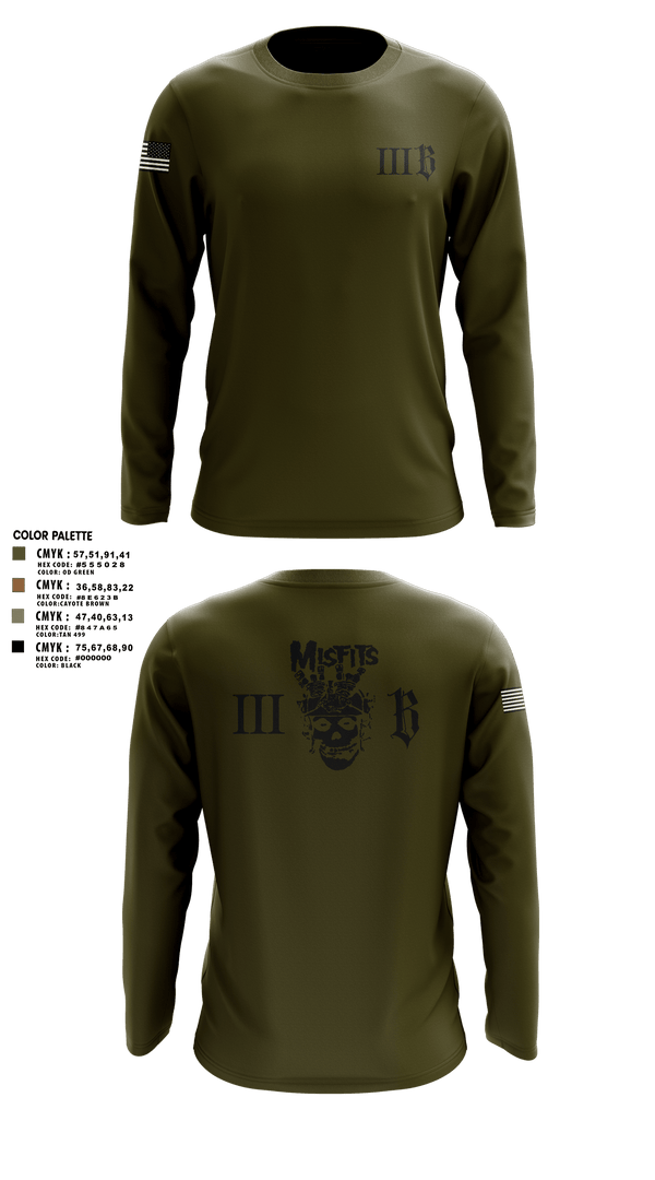Long Sleeve Performance Shirt, 3B 1-325 AIR, 2BCT, 82ND ABN DIV, Army, Teamtime, Team time, sublimation, custom sports apparel, team uniforms, spirit wear, spiritwear, sports uniforms, custom shirts, team store, custom team store, fundraiser sports, apparel fundraiser