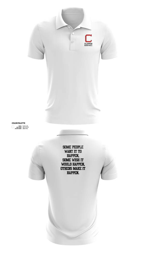 Short Sleeve Performance Polo, Columbiana High School Basketball, Men's Basketball, Teamtime, Team time, sublimation, custom sports apparel, team uniforms, spirit wear, spiritwear, sports uniforms, custom shirts, team store, custom team store, fundraiser sports, apparel fundraiser