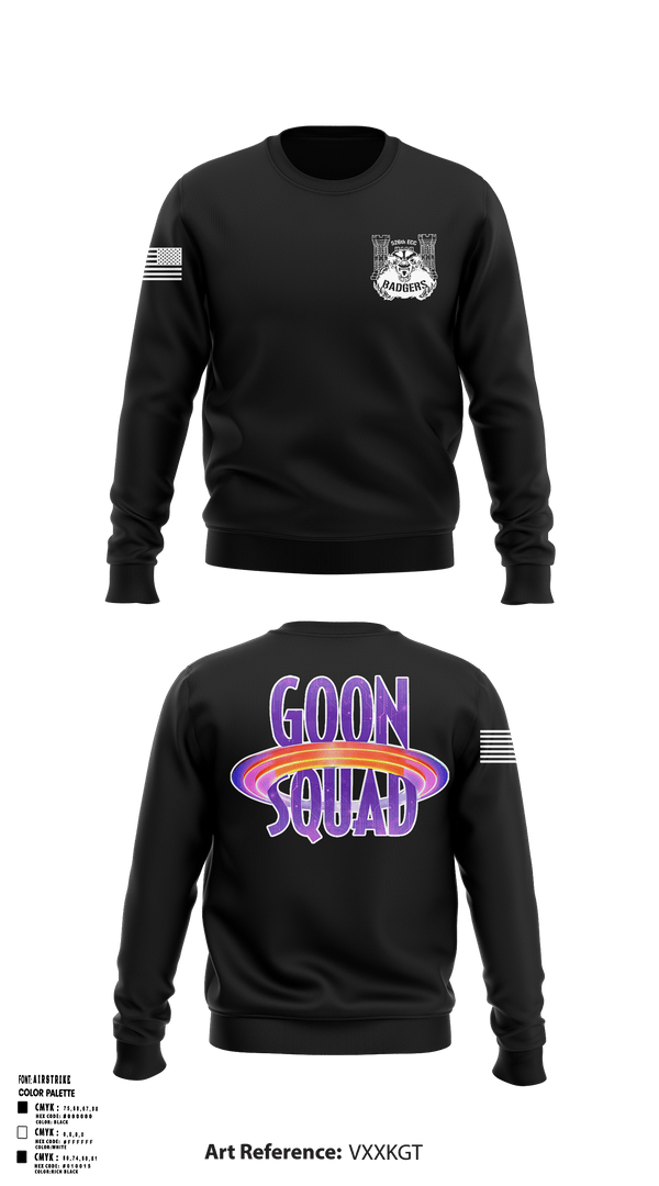 Crew Neck Sweatshirt, GOON SQUAD, Army, Teamtime, Team time, sublimation, custom sports apparel, team uniforms, spirit wear, spiritwear, sports uniforms, custom shirts, team store, custom team store, fundraiser sports, apparel fundraiser