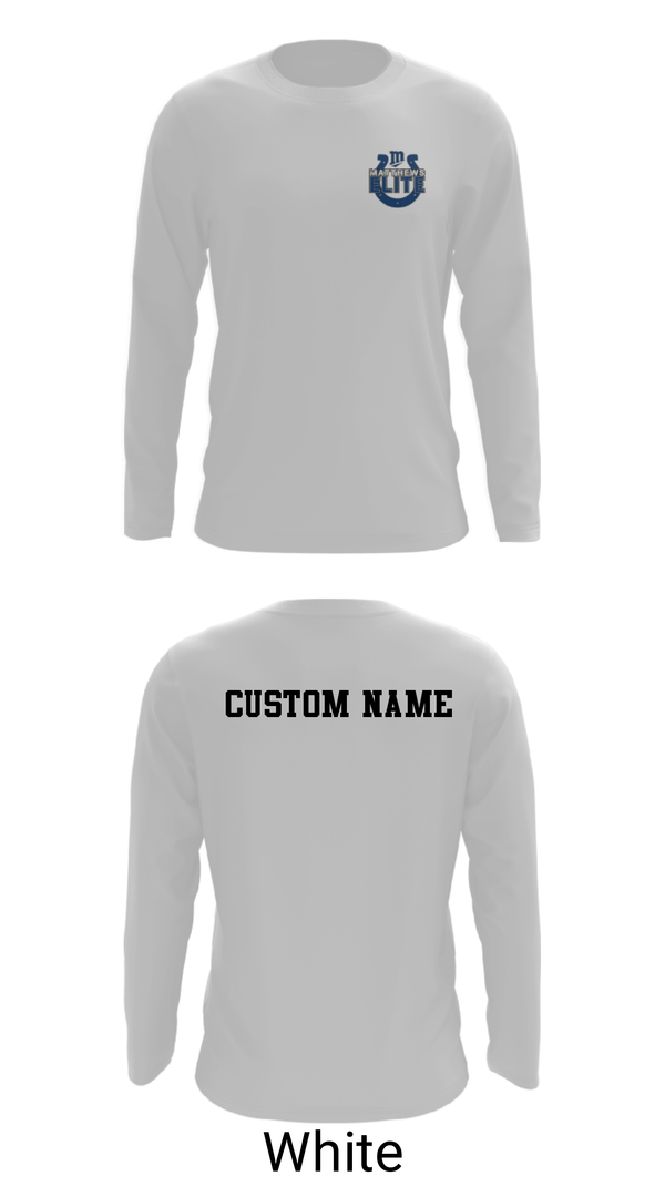 Long Sleeve Performance Shirt, Matthews Elite, Football, Teamtime, Team time, sublimation, custom sports apparel, team uniforms, spirit wear, spiritwear, sports uniforms, custom shirts, team store, custom team store, fundraiser sports, apparel fundraiser
