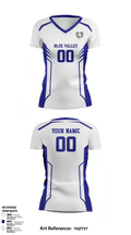Blue Valley High School Volleyball 55453386 Women's Short Sleeve V-neck Shirt - 10