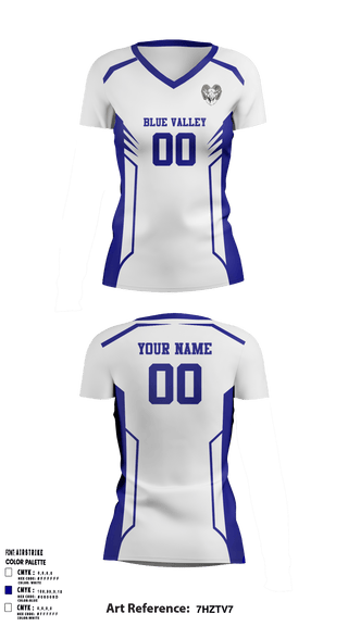Womens Short Sleeve Vneck Shirt, Blue Valley High School Volleyball, Men's Volleyball, Teamtime, Team time, sublimation, custom sports apparel, team uniforms, spirit wear, spiritwear, sports uniforms, custom shirts, team store, custom team store, fundraiser sports, apparel fundraiser